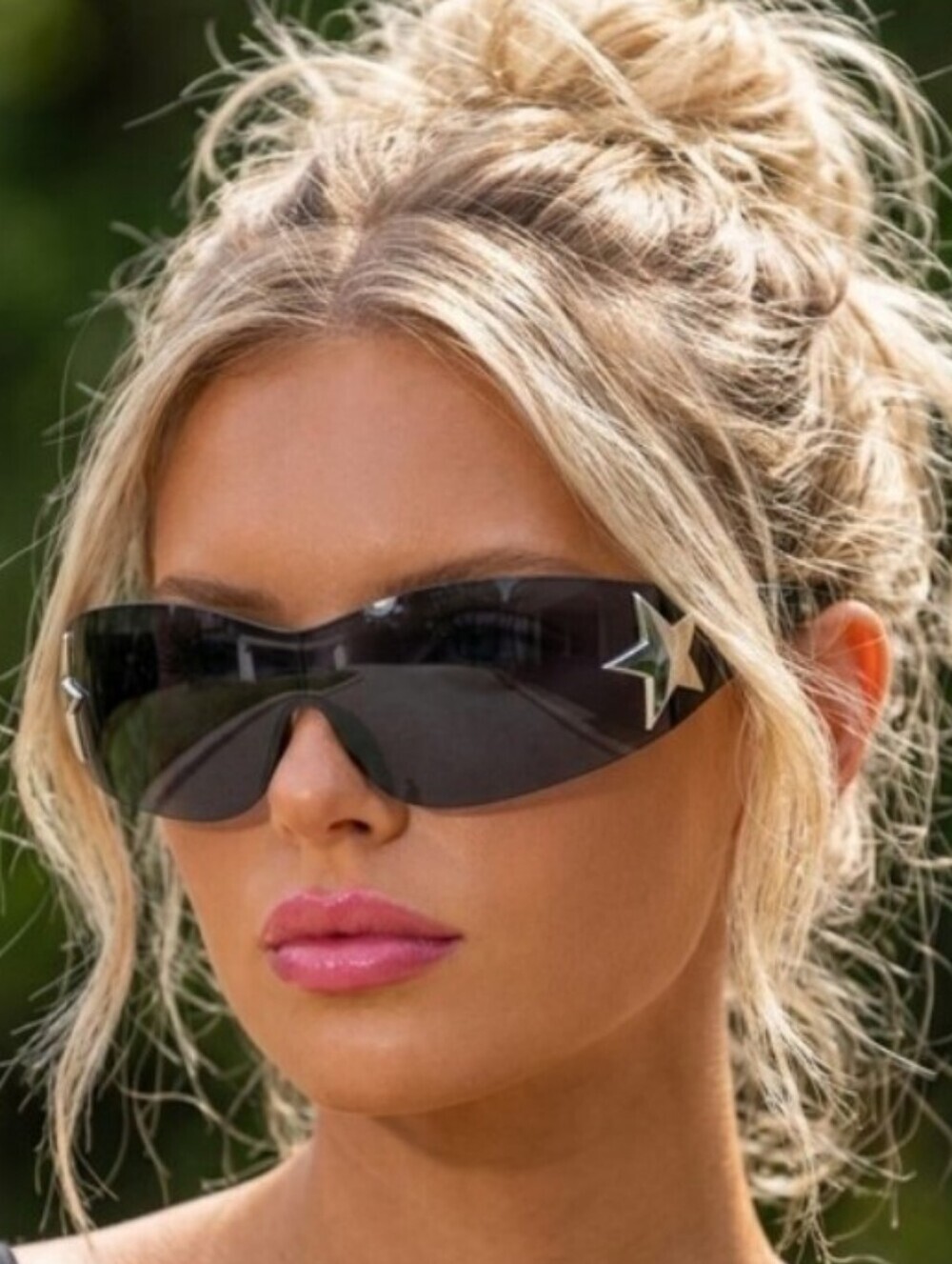 Rimless Star Temple Sunglasses